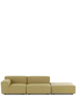 Kartell Plastics outdoor liberty 2 places + 1 pouf JAUNE