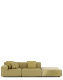 Kartell Plastics outdoor liberty 2 places + 1 pouf JAUNE