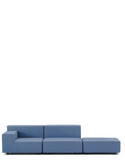 Discount Kartell Plastics tech fabric deux places canapé + pouf POUDRE BLEU CLAIR