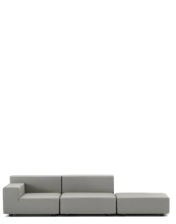 Kartell Plastics tech fabric deux places canapé + pouf GRIS