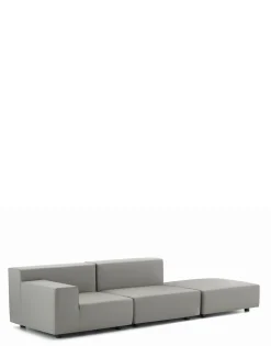 Kartell Plastics tech fabric deux places canapé + pouf GRIS