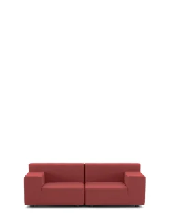 Hot Kartell Plastics tech fabric deux places canapé ROUGE BRIQUE