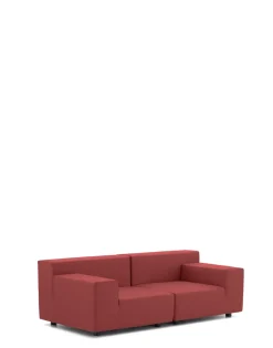 Hot Kartell Plastics tech fabric deux places canapé ROUGE BRIQUE