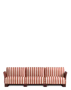 Hot Kartell Pop monoblock trois places canapé (hero) BLANC/BORDEAUX
