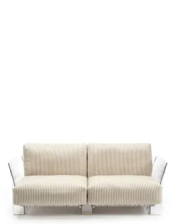 Clearance Kartell Pop outdoor deux places canapé STRIPES BEIGE