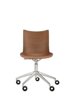 Hot Kartell P/wood basic veneer BOIS FONCÉ/CHROME