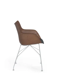Kartell Q/wood BOIS FONCÉ/CHROME