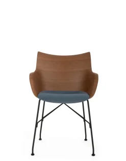 Clearance Kartell Q/wood soft BOIS FONCÉ/NOIR/BLEU CLAIR