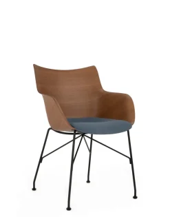 Clearance Kartell Q/wood soft BOIS FONCÉ/NOIR/BLEU CLAIR