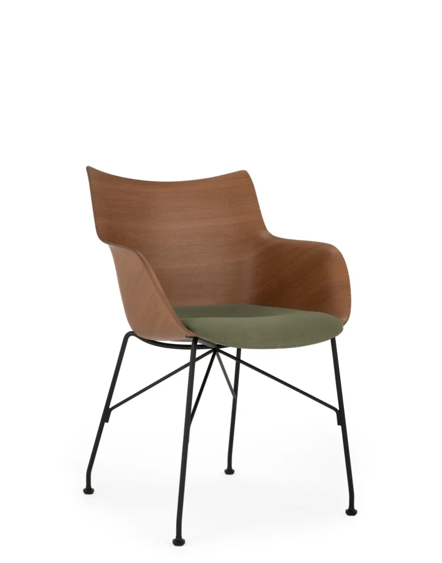 Discount Kartell Q/wood soft BOIS FONCÉ/NOIR/VERT
