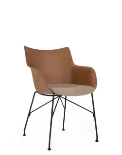 Discount Kartell Q/wood soft BOIS FONCÉ/NOIR/ECRÙ
