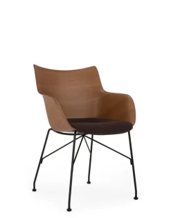 Outlet Kartell Q/wood soft BOIS FONCÉ/NOIR/MARRON