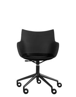 Best Kartell Q/wood wheels BOIS NOIR/NOIR