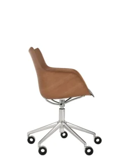 Online Kartell Q/wood wheels BOIS FONCÉ/CHROME