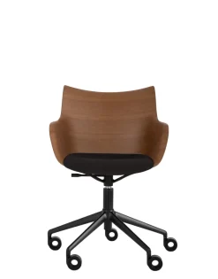 Discount Kartell Q/wood wheels soft BOIS FONCÉ/NOIR/NOIR
