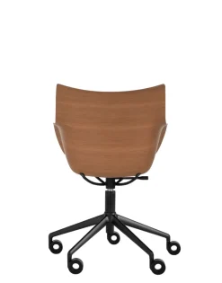 Discount Kartell Q/wood wheels soft BOIS FONCÉ/NOIR/NOIR