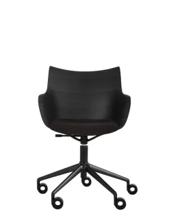 Online Kartell Q/wood wheels soft BOIS NOIR/NOIR