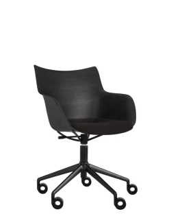 Online Kartell Q/wood wheels soft BOIS NOIR/NOIR