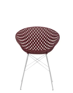 Discount Kartell Smatrik (2 chaises) PRUNE/CHROME