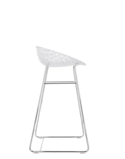 Hot Kartell Smatrik stool CRYSTAL/CHROME