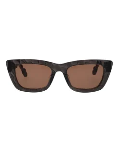 Hot Kartell Squame cateye MARRON FONCÉ